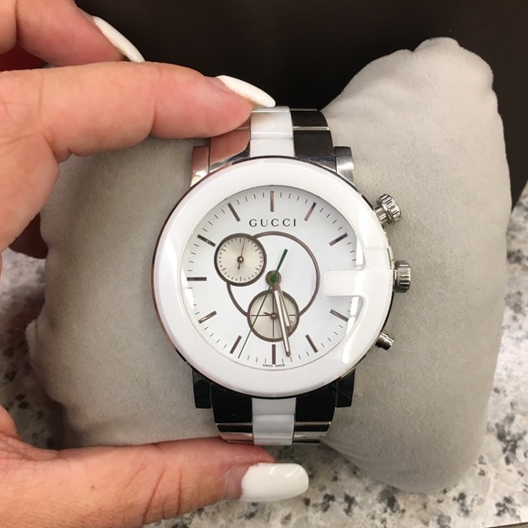 Gucci Other - { Gucci } G Chrono 44mm White Face Watch